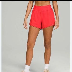Lululemon Hotty Hot 4” Carnation Red